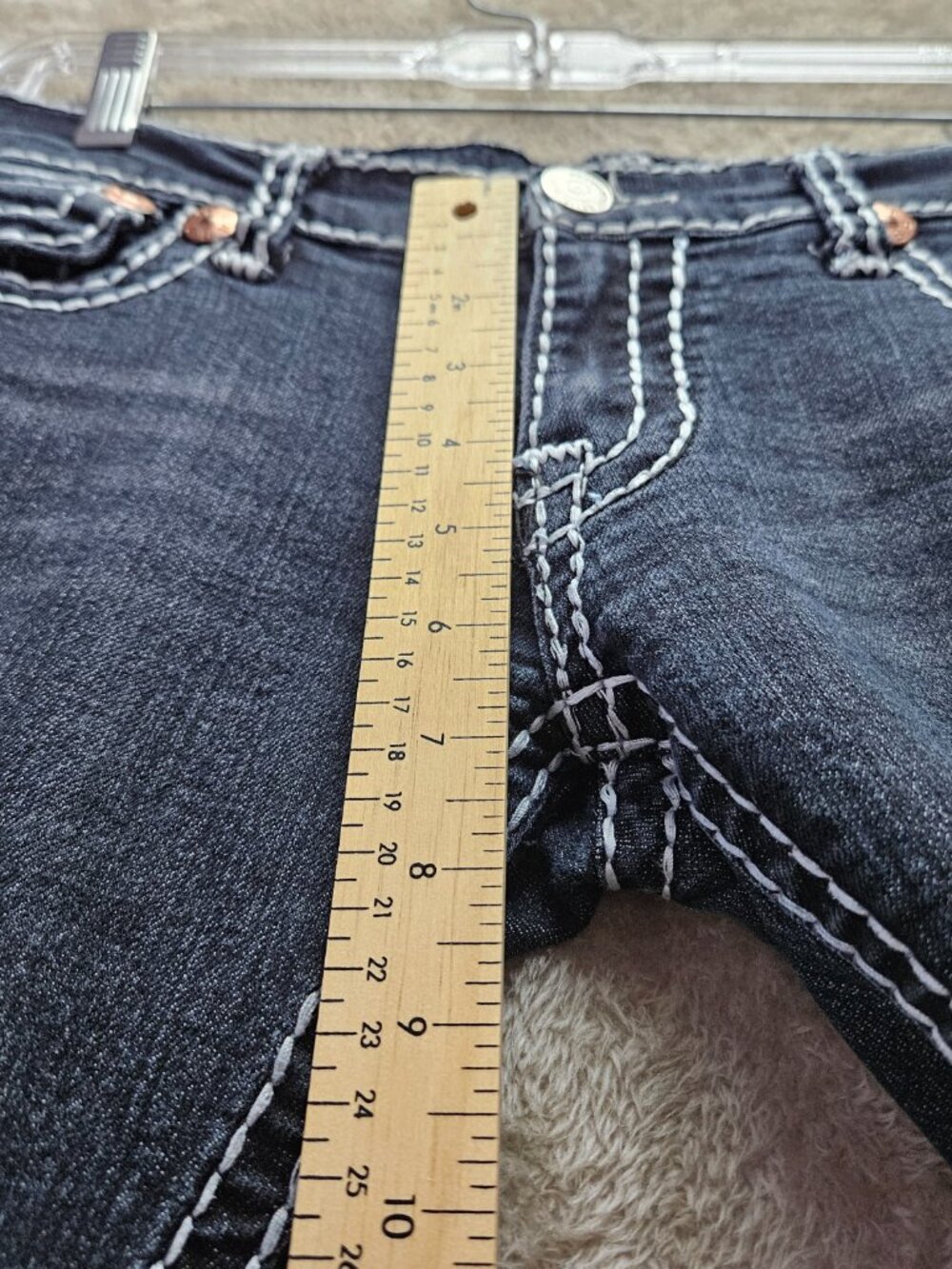 True Religion Billy Super T Jeans Made in USA Denim Signature Contrast Stitching - Picture 6 of 15